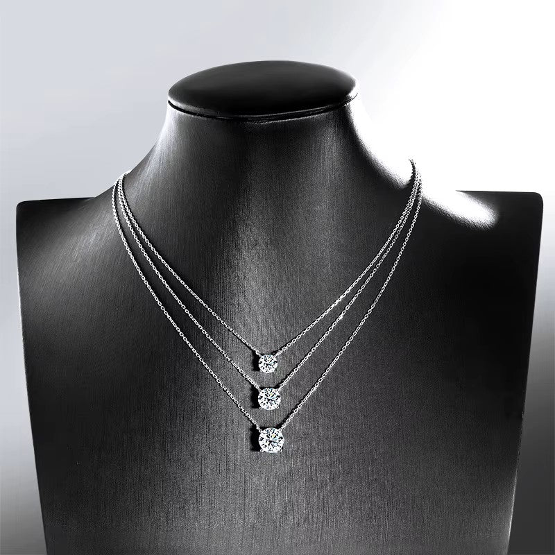 Moissanite Necklace-Elina