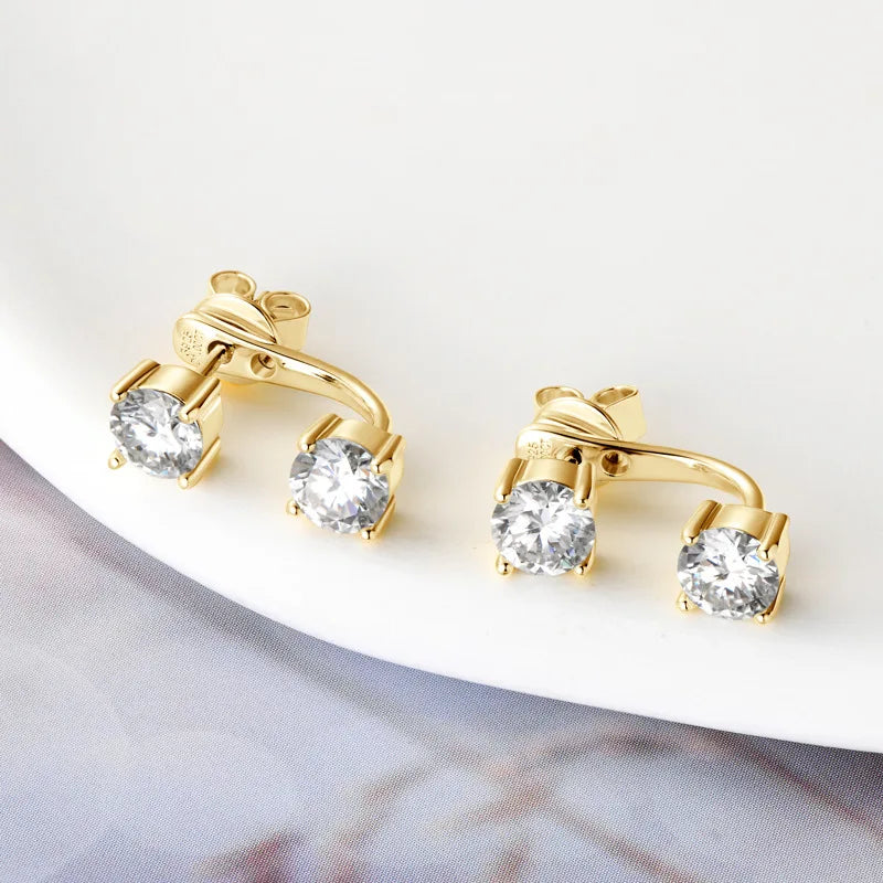 Moissanite Earrings- Sophia