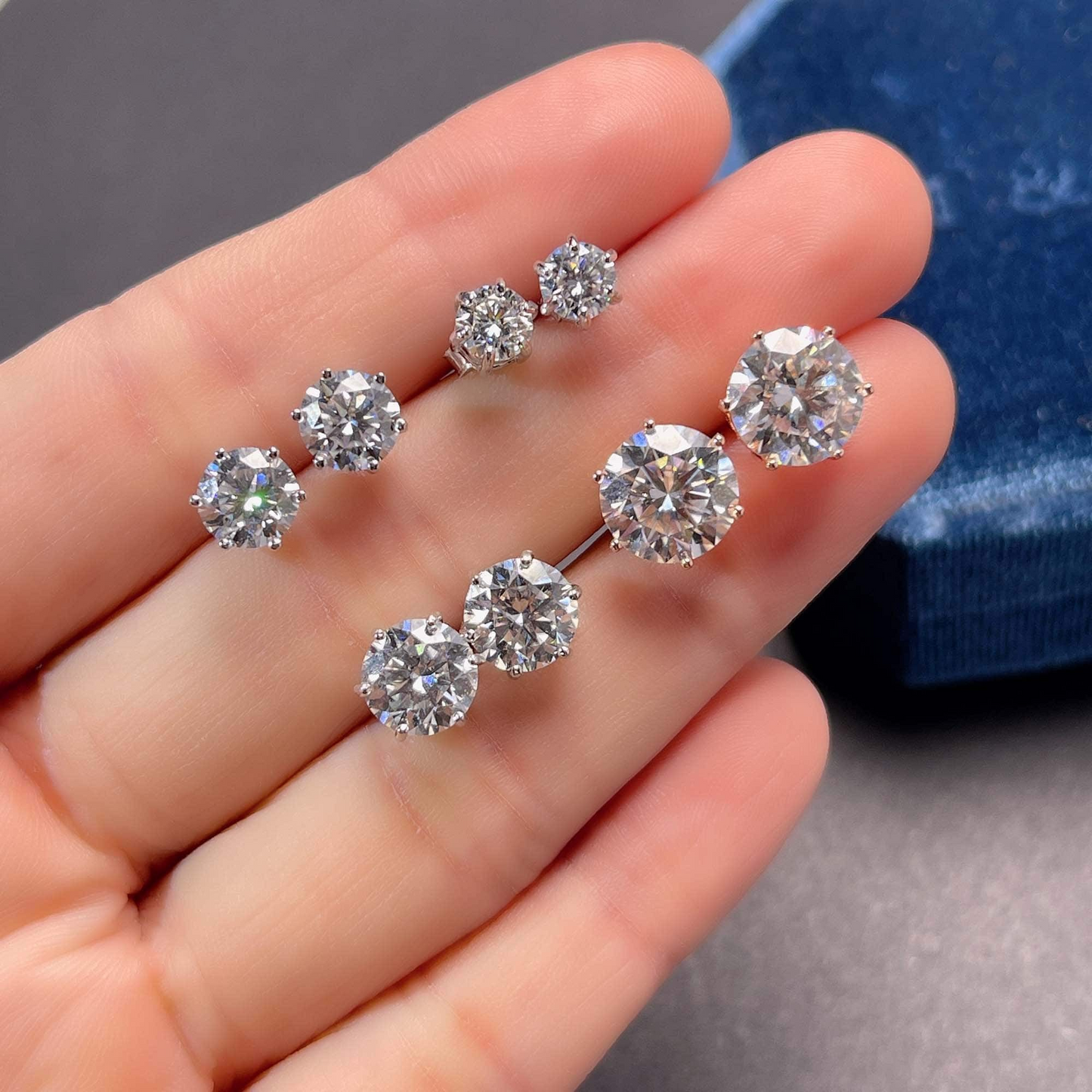 Moissanite Earrings - Bree